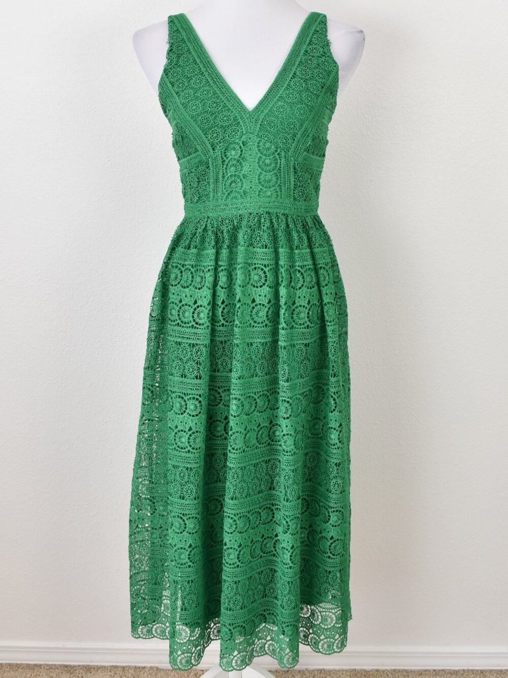 Antonio Melani Ruth Lace Midi Dress Green - 2 - Picture 2 of 10